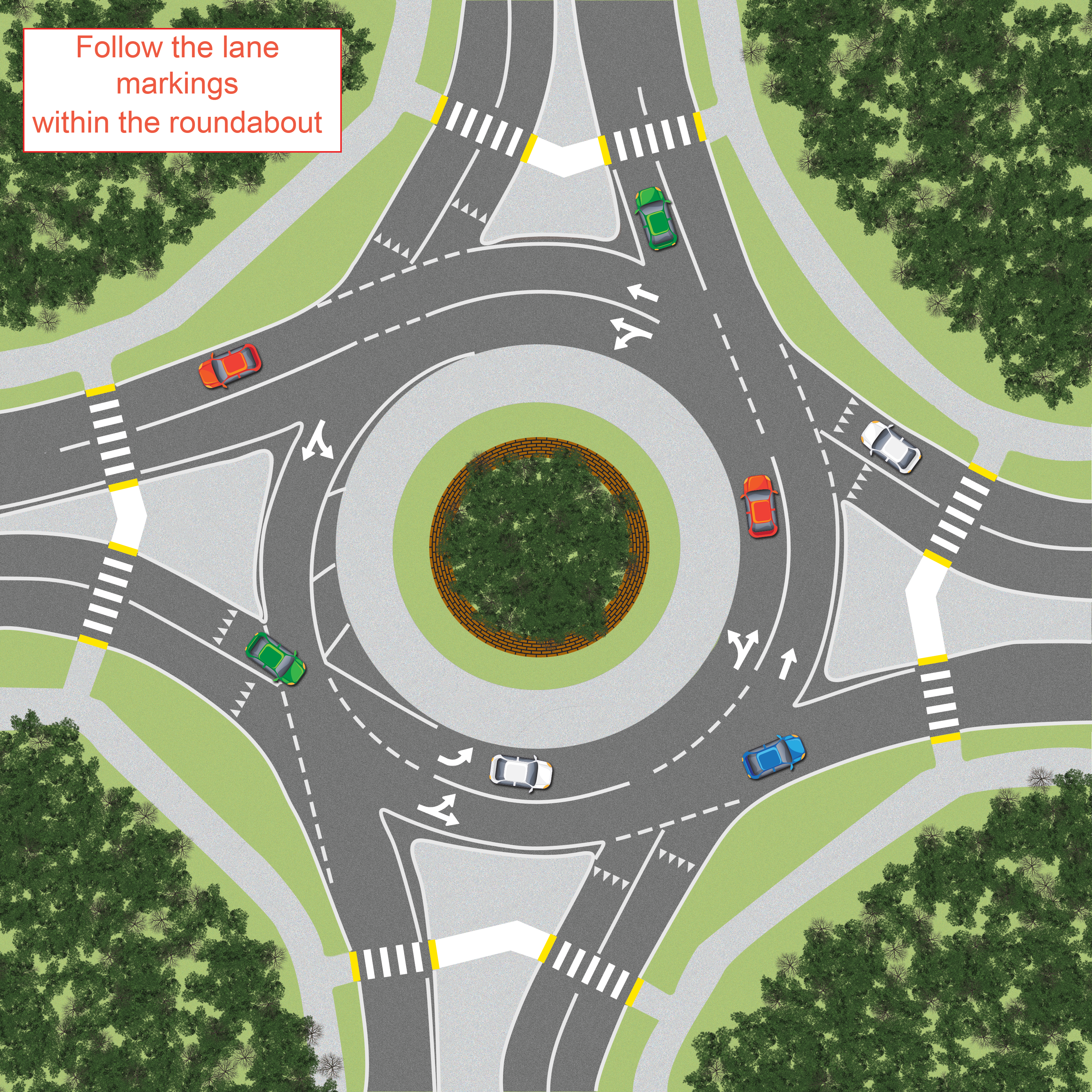 multi laned roundabouts