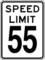 Speed Limit 55 sign